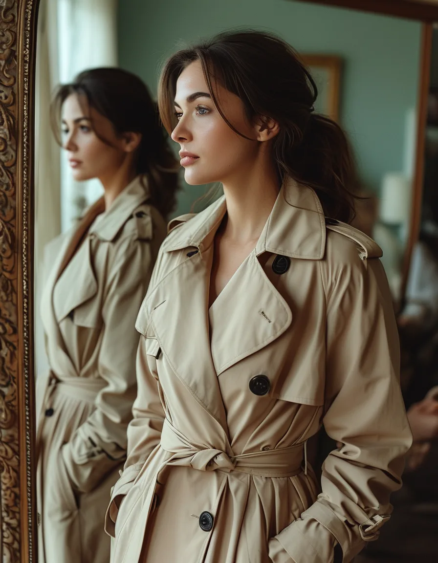 Why Tying a Trench Coat Belt Instead of Buckling It Changes the Whole Silhouette